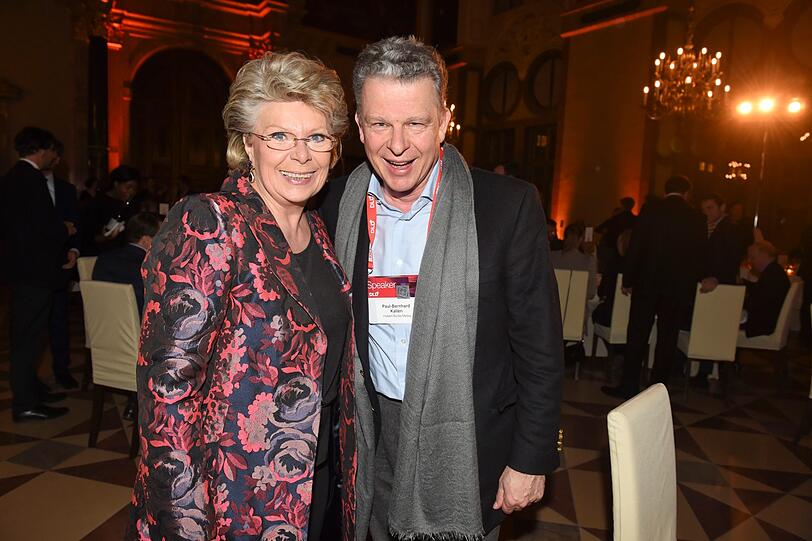 Viviane Reding, Paul-Bernhard Kallen (Hubert Burda Media)