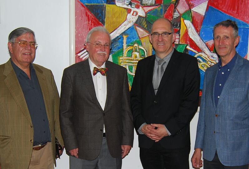 von links: stellvertretender Vorsitzender Ernst Eschenweck, Schriftführer Berthold Eder, Vorsitzender Frieder Vogelsgesang, Schatzmeister Thomas Hasselwander.