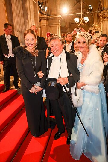 Ornella Muti, Richard Lugner und Karin Karrer