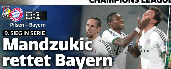 Bild.de schreibt vom "Retter" Mandzukic.