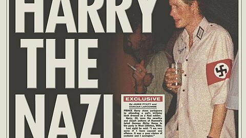 Januar 2005: Prinz Harry mit Nazi-Kostüm auf dem "Sun"-Titel