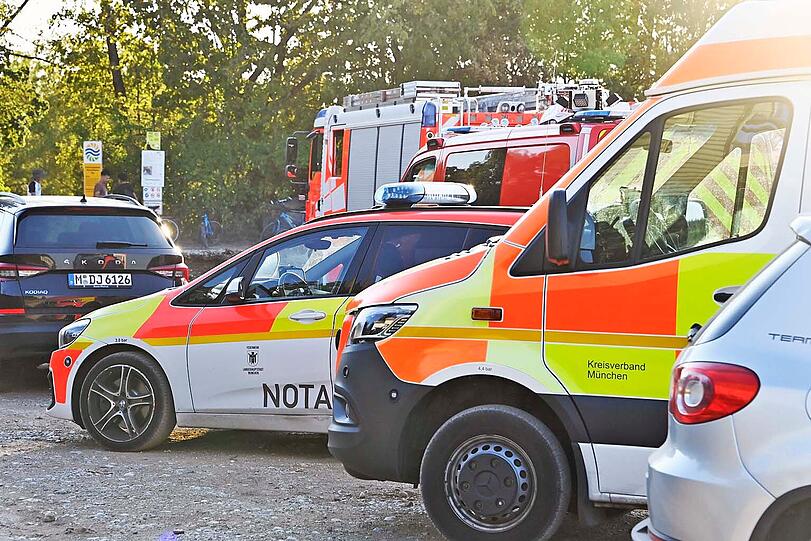 Badeunfall am Heimstettener See &ndash; zwei M&auml;dchen schwer verletzt.