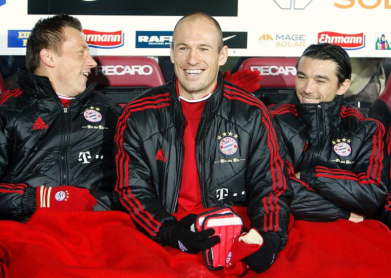 Arjen Robben auf der Bank.