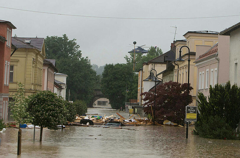 Das Hochwasser in Simbach im Landkreis Rottal-Inn.