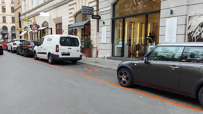 Parkplätze sind für Handwerker ein großes Thema, Lieferzonen, wie hier in der Altstadt, sollen das Gewerbe unterstützen.