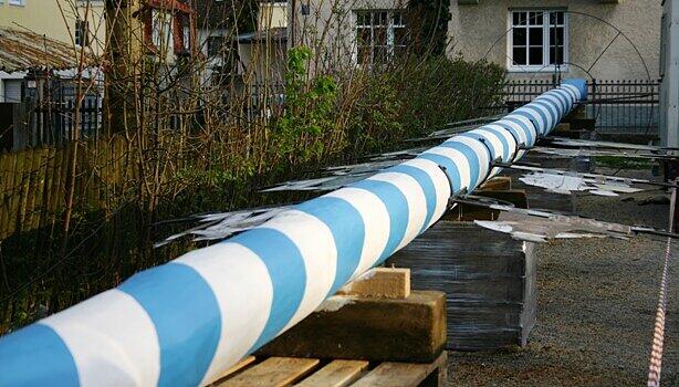 Das Sollner Traditionsstangerl 2012 vor dem Aufstellen.