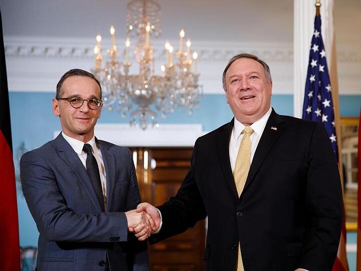 Außenminister Heiko Maas und sein US-amerikanischer Amtskollege, Mike Pompeo.