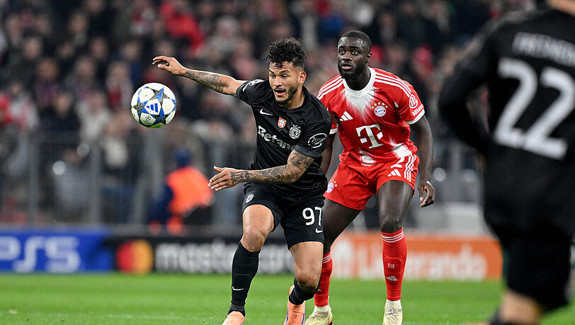 Gegen Sporting Lissabon gefordert: Dayot Upamecano. Gegen Sporting Lissabon gefordert: Dayot Upamecano.