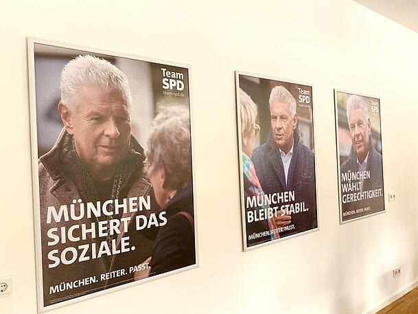 OB Dieter Reiter &uuml;berall: So sehen die Wahlplakate der M&uuml;nchner SPD zur Kommunalwahl am 8. M&auml;rz aus.