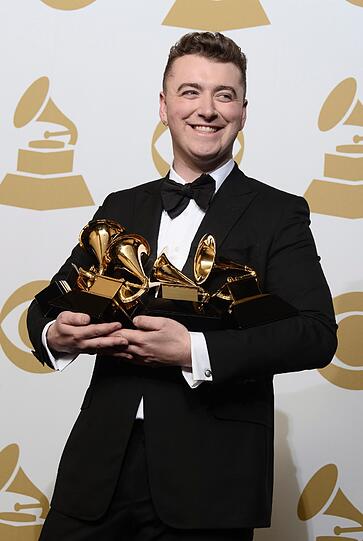 Newcomer Sam Smith war der große Abräumer des Abends. Er gewann vier Trophäen.