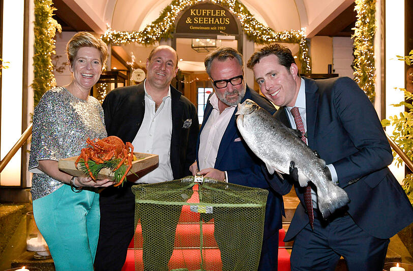 Daisy Rosemeyer Elbers, Sebastian Kuffler, Stephan Kuffler und Anton Graf von Faber-Castell hatten sichtlich Spaß.