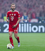 Hat beim FC Bayern noch Vertrag bis 2027: Konrad Laimer. Hat beim FC Bayern noch Vertrag bis 2027: Konrad Laimer.