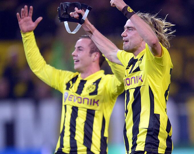 Spielten 2013 noch gemeinsam beim BVB: Mario Götze (l.) und Marcel Schmelzer.