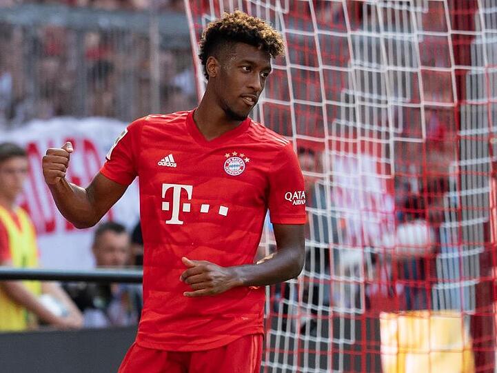Kingsley Coman von München jubelt über sein Tor. Foto: Sven Hoppe/dpa/Archivbild