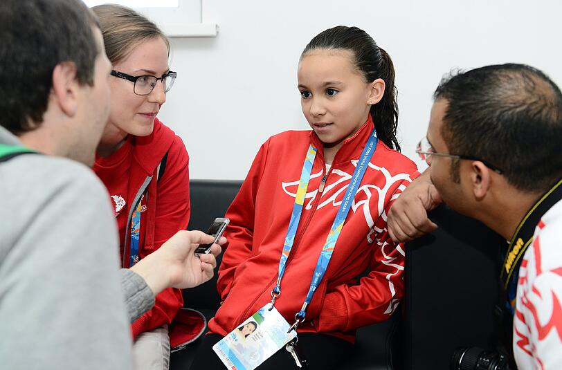 Die zehnjährige Alzain Tareq startet bei der Schwimm-WM