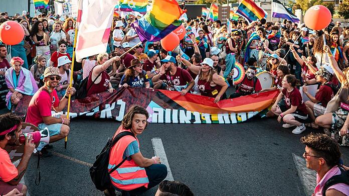 Die Pride Parade in Be'er Sheva. In vielen Nachbarländern Israels wäre so eine Veranstaltung nicht denkbar.