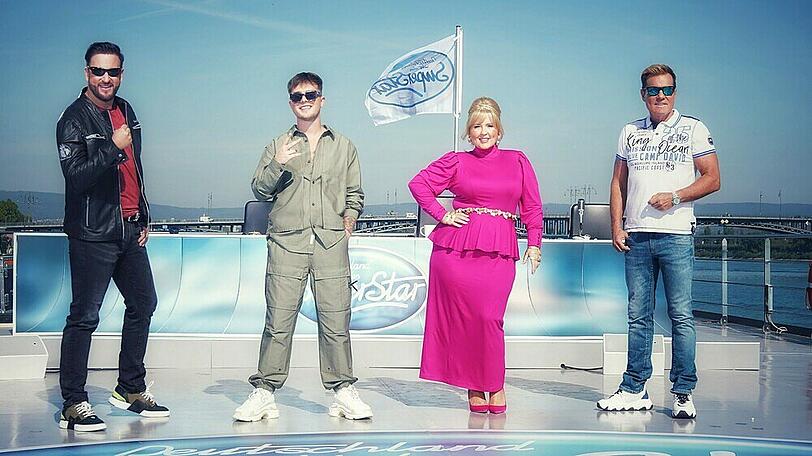 Michael Wendler (v.l.), Mike Singer, Maite Kelly und Dieter Bohlen suchen Deutschlands neuen Superstar.