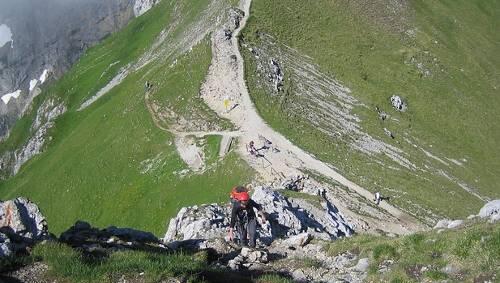 Hier passierte das Unglück: der Mittenwalder Höhenweg Hier passierte das Unglück: der Mittenwalder Höhenweg