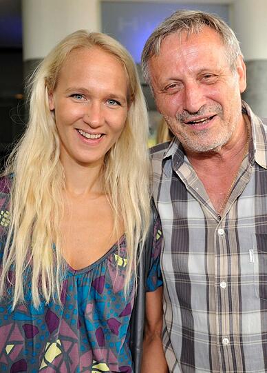 Annik und Konstantin Wecker 2010 auf dem Sommerfest im Promi-Restaurant "H'ugo's" in München.