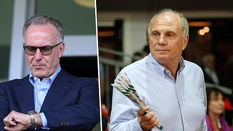 Playoffs statt Meisterparty: Uli Hoeneß am Samstagabend beim Spiel der Basketballer gegen Ludwigsburg. Das Fußballspiel in Ingolstadt hatte er sausenlassen.