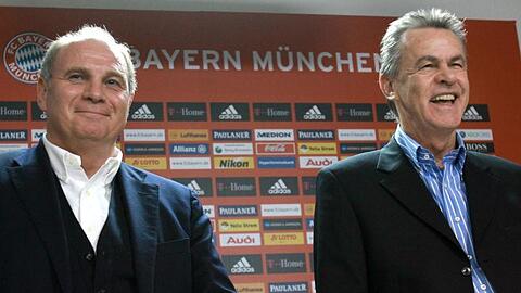 Uli Hoeneß (l) kann sich Ratschläge von Ottmar Hitzfeld holen.
