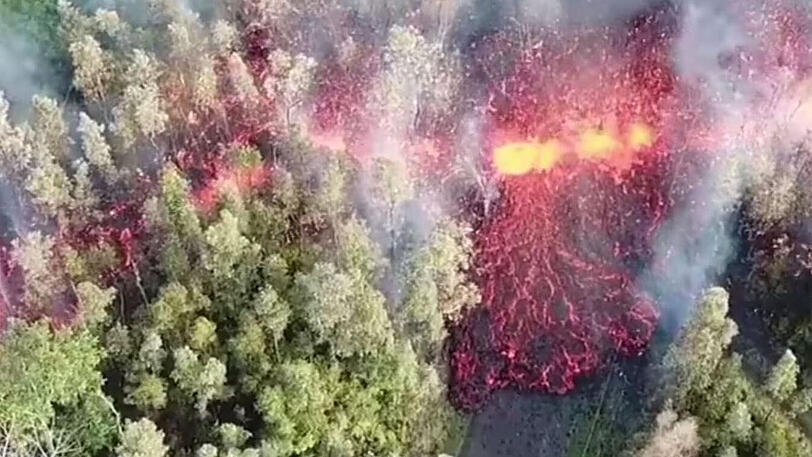 Spektakuläre Bilder: Der Kilauea-Vulkan auf Hawaii zeigt seine zerstörerische Kraft.