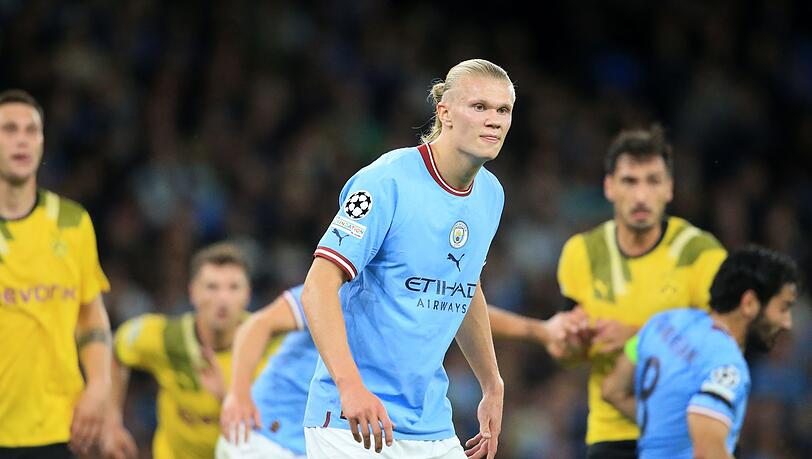 Wechselte im Sommer 2022 von Borussia Dortmund zu Manchester City: Weltklasse-Stürmer Erling Haaland.