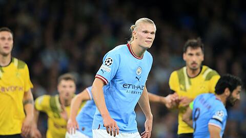 Wechselte im Sommer 2022 von Borussia Dortmund zu Manchester City: Weltklasse-Stürmer Erling Haaland.