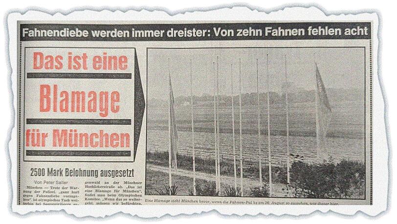 16. August 1972: "Das ist eine Blamage für München", schreibt die Abendzeitung.