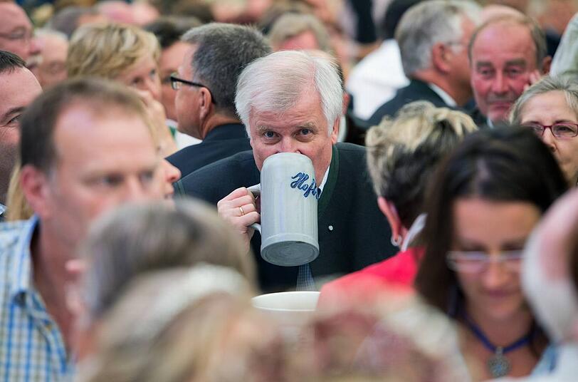 Obi schwoam muss es Seehofer auf dem Gillamoos: Die Kanzlerin lässt ihn mit der Maut abblitzen, die Opposition jubelt und der Applaus für ihn als Bierzeltredner ist mau.