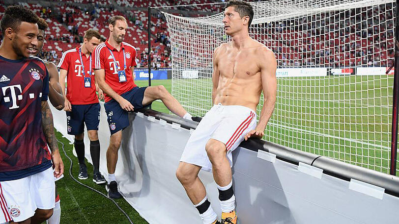 Seine Asien-Bilanz: In vier Testspielen erzielte Bayerns Angreifer Robert Lewandowski einen Treffer.