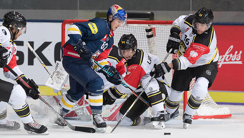 Profi-Debüt: Nicolas Strodel spielt in der CHL gegen Brynäs erstmals für den EHC Red Bull München – und trifft auch noch gleich. Profi-Debüt: Nicolas Strodel spielt in der CHL gegen Brynäs erstmals für den EHC Red Bull München – und trifft auch noch gleich.
