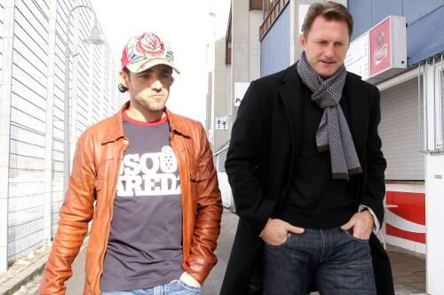 Erste Verstimmung am Sportpark: Trainer Ralph Hasenhüttl (r.) verpasste Francisco Copado eine Geldstrafe.