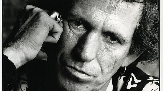 Keith Richards 1992, als er mit den X-Pensive Winos sein zweites Album "Main Offender" veröffentlichte.