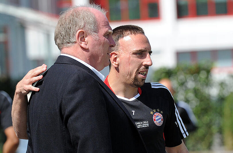 Franck Ribéry und Uli Hoeneß haben ein ausgezeichnetes Verhältnis zueinander.