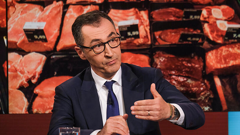 Der grüne Agrarminister Cem Özdemir bei "Hart aber fair".