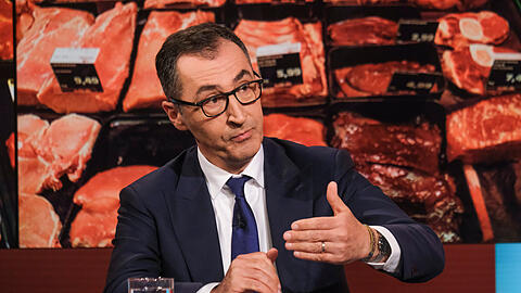 Der grüne Agrarminister Cem Özdemir bei "Hart aber fair".