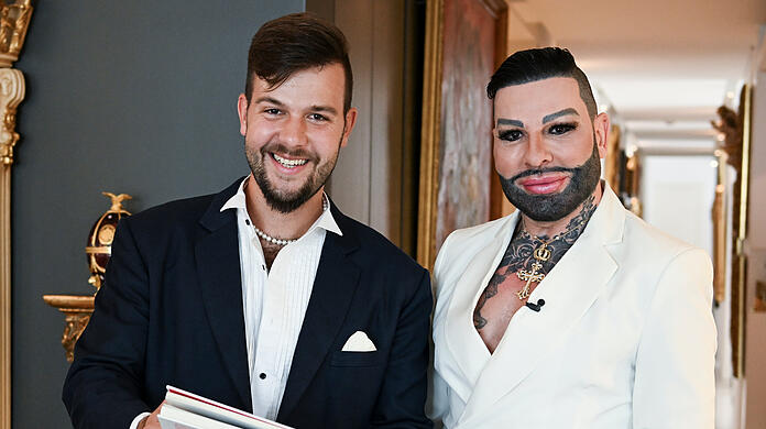 CDU-Politiker Marc-Eric Lehmann und Kult-Designer Harald Glööckler