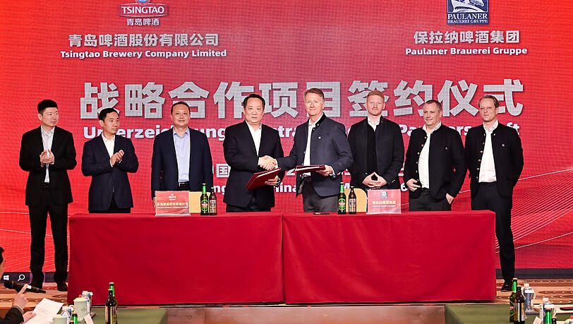 Die CEOs von Tsingtao und Paulaner beschlie&szlig;en eine langj&auml;hrige Partnerschaft.