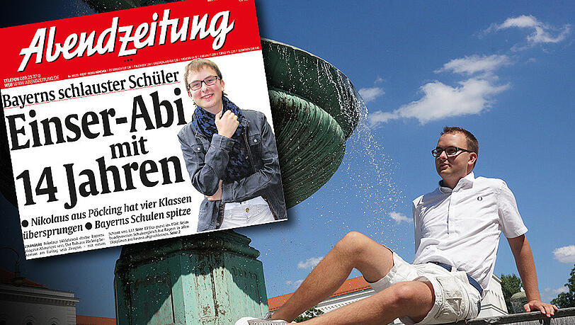 Links: So berichtete die Abendzeitung im Juni 2010 über Nikolaus Hildebrand (rechts am Brunnen am Geschwister-Scholl-Platz). Inzwischen lebt und arbeitet der Teenager in den USA. Links: So berichtete die Abendzeitung im Juni 2010 über Nikolaus Hildebrand (rechts am Brunnen am Geschwister-Scholl-Platz). Inzwischen lebt und arbeitet der Teenager in den USA.