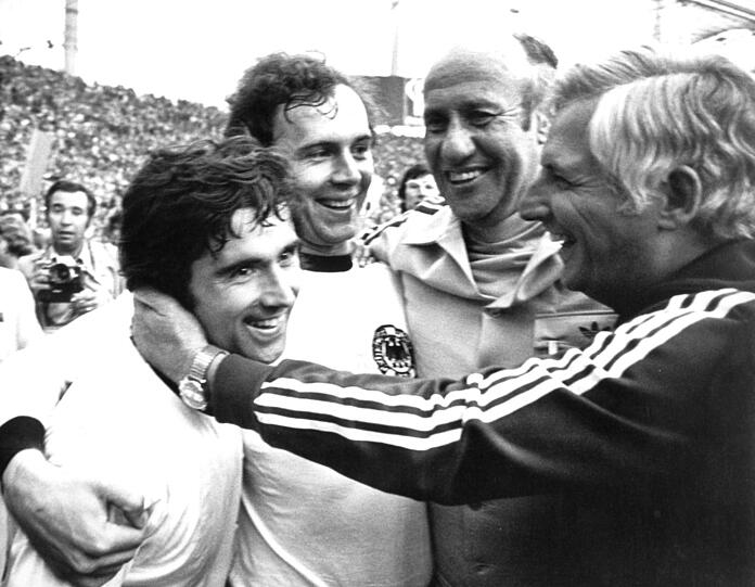 1974: Bayern unter sich mit Franz Beckenbauer und Gerd Müller.