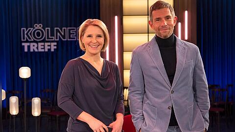 Susan Link und Micky Beisenherz führen gemeinsam durch die Talksendung "Kölner Treff".