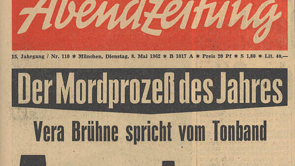 Die AZ begleitet den Fall: der Titel der Ausgabe vom 8. Mai 1962. Die AZ begleitet den Fall: der Titel der Ausgabe vom 8. Mai 1962.