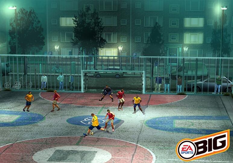 Statt gigantischer Stadion-Kulisse setzte "FIFA Street" auf teils absurd akrobatische 4-gegen-4-Matches in Hinterhöfen. Statt gigantischer Stadion-Kulisse setzte "FIFA Street" auf teils absurd akrobatische 4-gegen-4-Matches in Hinterhöfen.