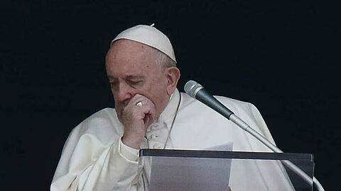 Papst Franziskus musste seine Ansprache am vergangenen Sonntag immer wieder hustend unterbrechen
