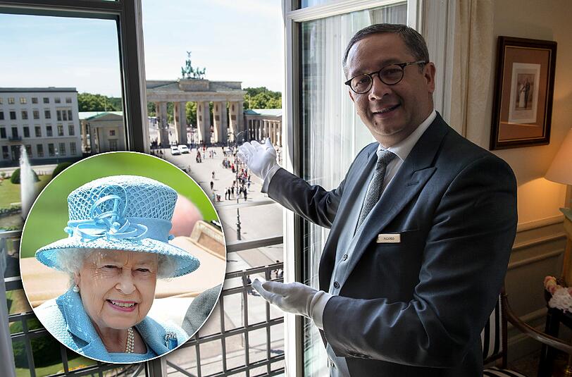 Sowohl der Blick auf das Brandenburger Tor als auch Butler Ricardo gehören zur Präsidentensuite des Hotel Adlons in Berlin dazu.