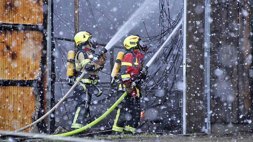 Bilder vom Feuerwehreinsatz in Irschenberg.
