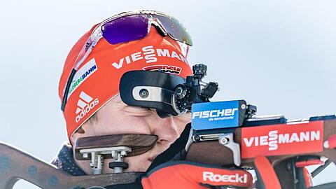 Nimmt auch in der Verfolgung einen Podestplatz in Hochfilzen ins Visier: Biathlet Benedikt Doll.