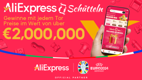Über die AliExpress App können Nutzer:innen am "Shake & Win"-Spiel teilnehmen.