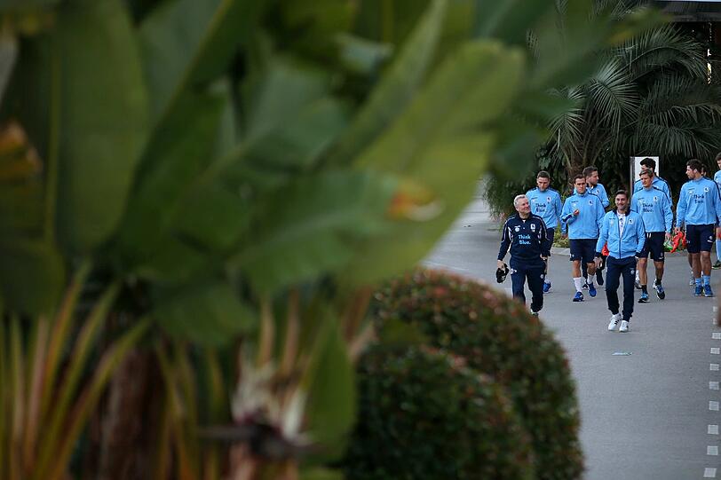 Die Löwen genießen die guten Bedingungen im Trainingslager in Estepona.